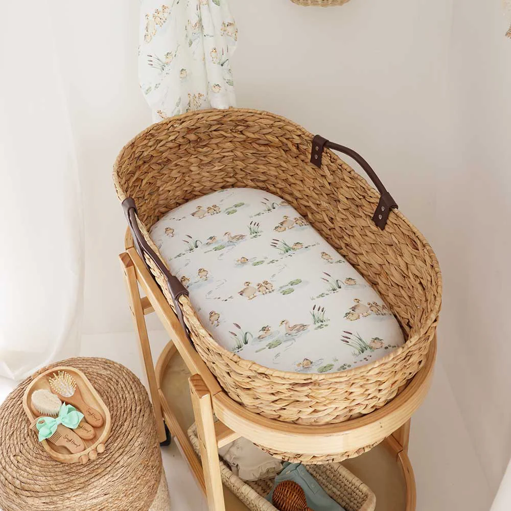 Duck Pond Organic Bassinet Sheet / Change Pad Cover - Image 12