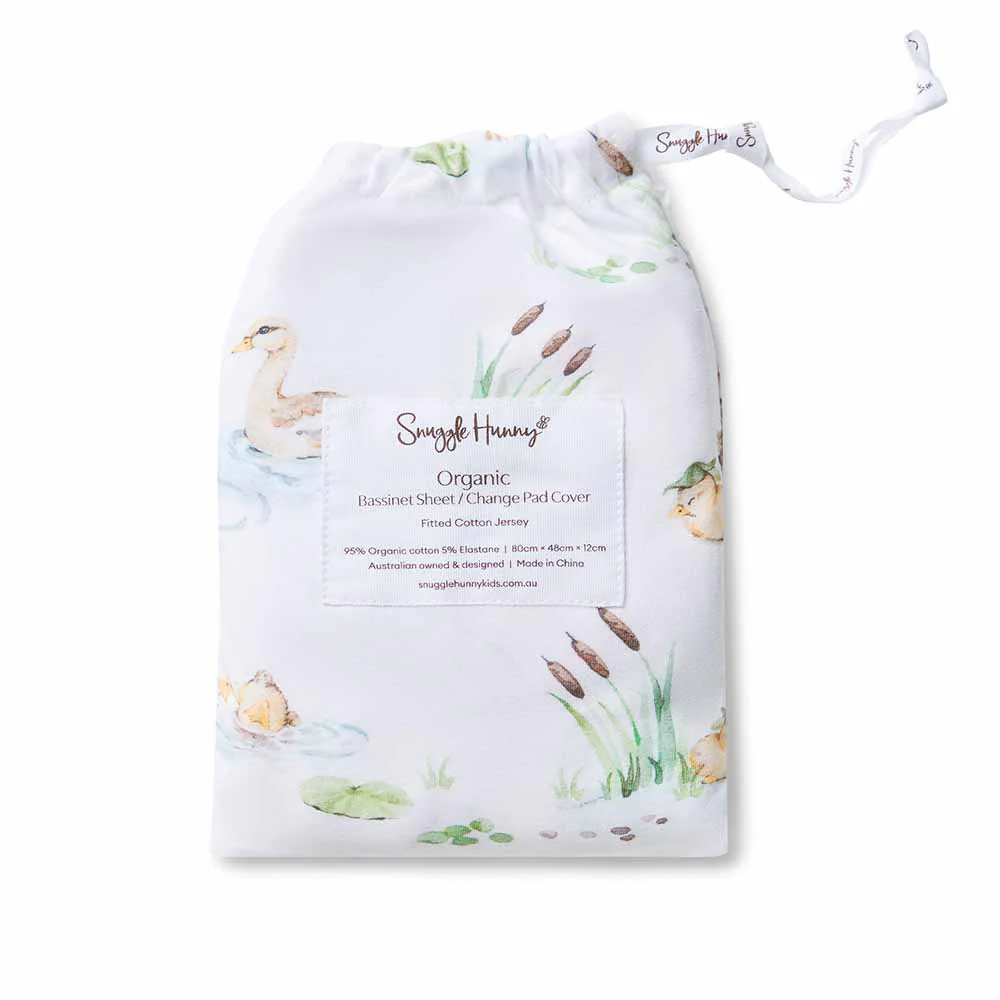 Duck Pond Organic Bassinet Sheet / Change Pad Cover - Image 14