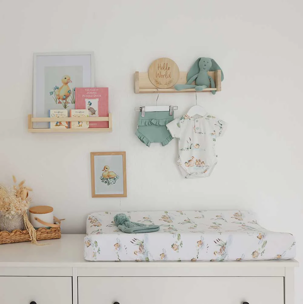 Duck Pond Organic Bassinet Sheet / Change Pad Cover - Image 3