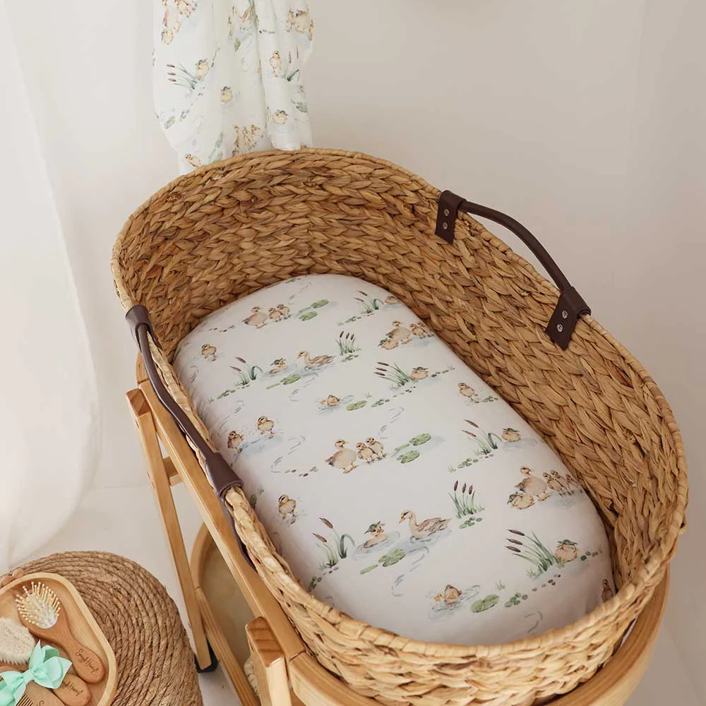 Duck Pond Organic Bassinet Sheet / Change Pad Cover - Image 5