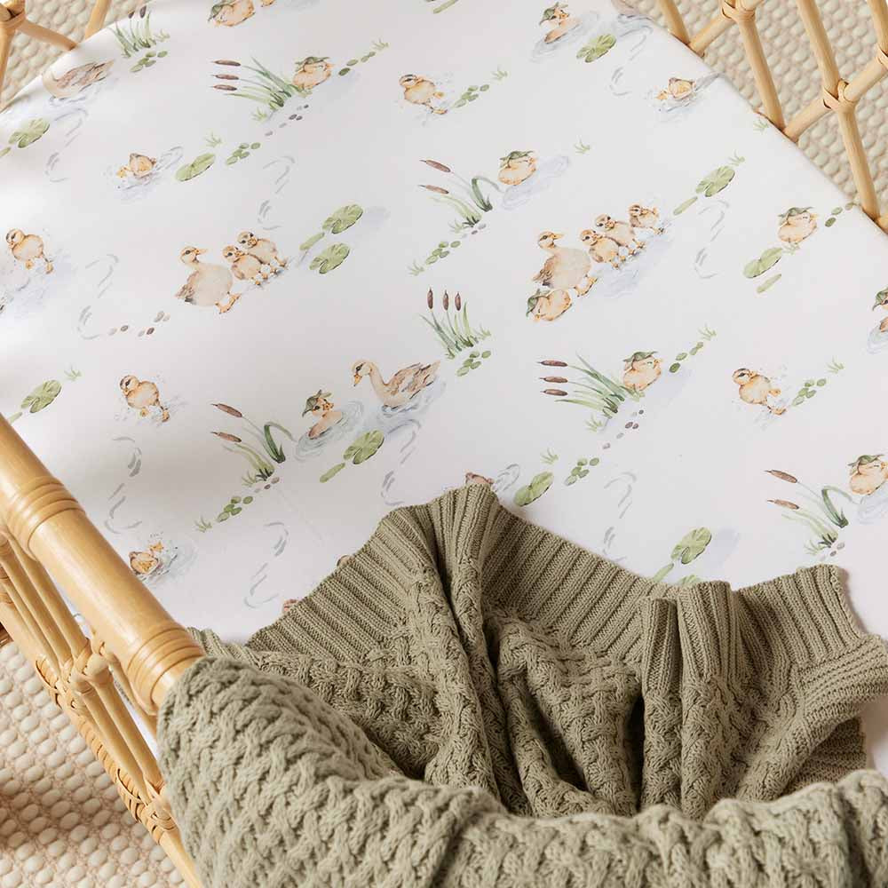 Duck Pond Organic Bassinet Sheet / Change Pad Cover - Image 7