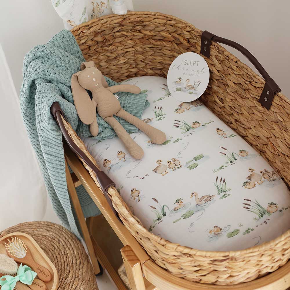 Duck Pond Organic Bassinet Sheet / Change Pad Cover - Image 8