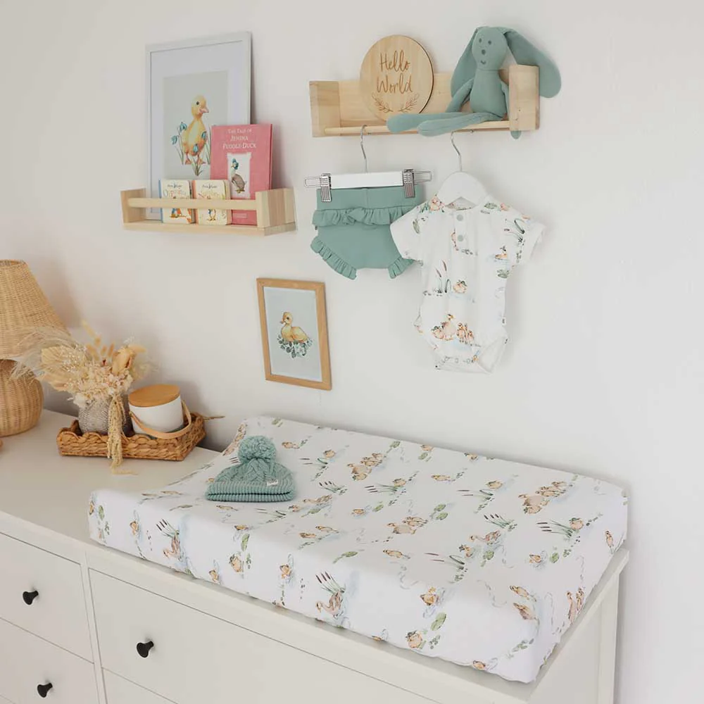 Duck Pond Organic Bassinet Sheet / Change Pad Cover - Image 9