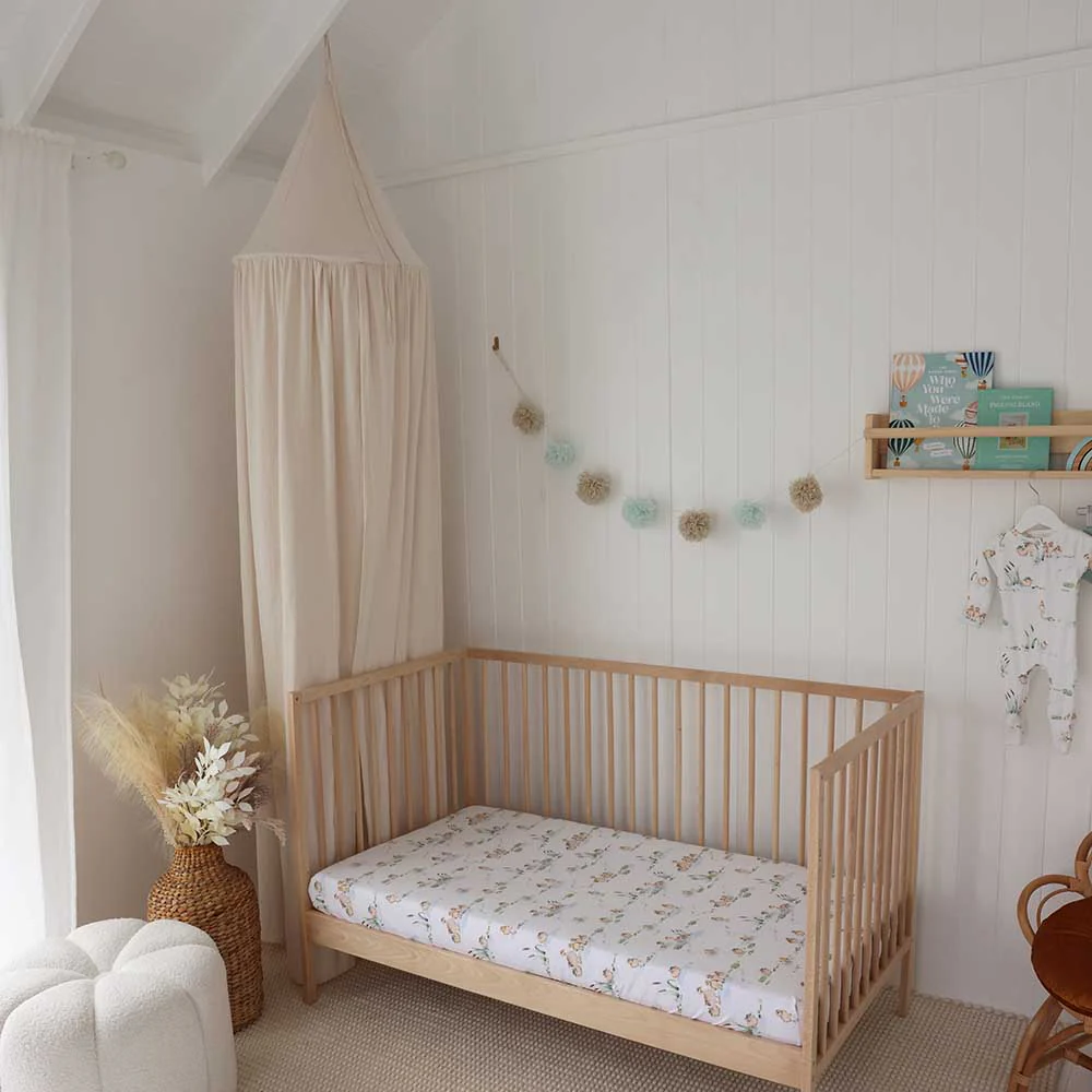 Duck Pond Organic Fitted Cot Sheet - Image 10