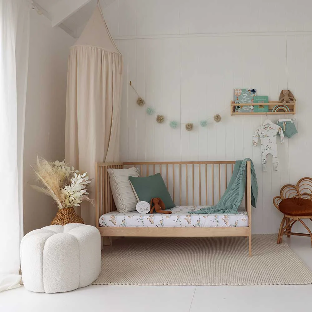 Duck Pond Organic Fitted Cot Sheet - Image 3