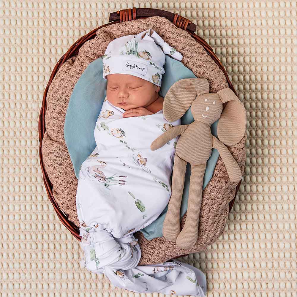 Duck Pond Organic Jersey Wrap & Beanie Set - Image 10