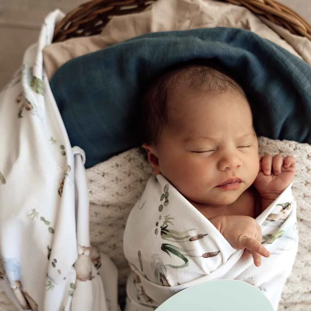 Duck Pond Organic Jersey Wrap & Beanie Set - Image 11