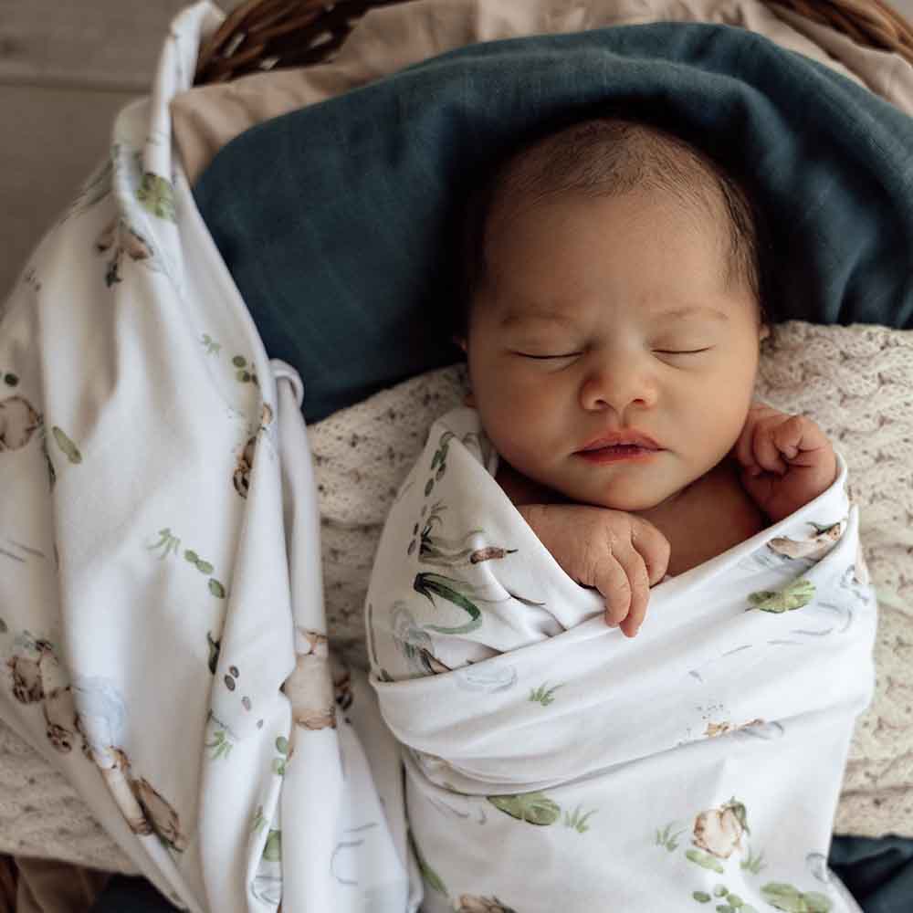 Duck Pond Organic Jersey Wrap & Beanie Set - Image 13