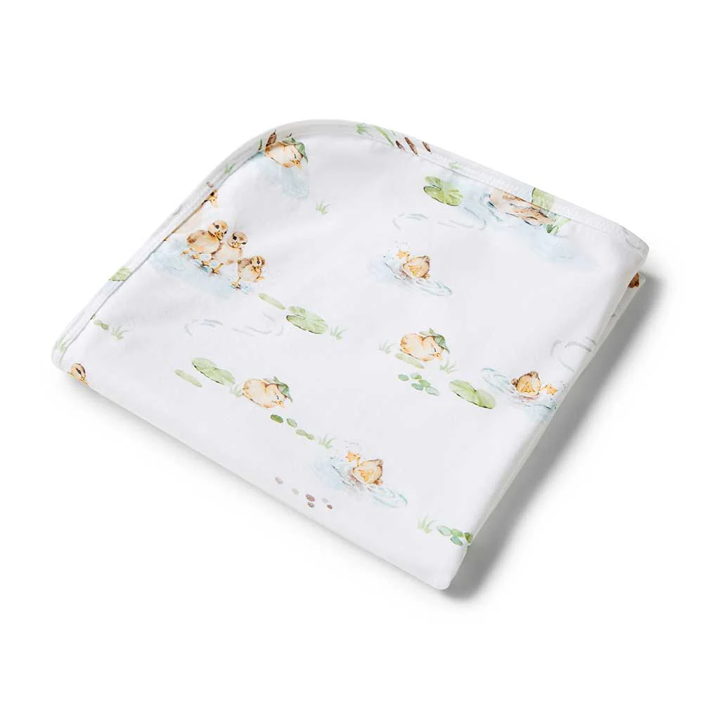 Duck Pond Organic Jersey Wrap & Beanie Set - Image 5