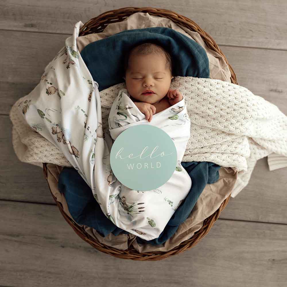 Duck Pond Organic Jersey Wrap & Beanie Set - Image 8