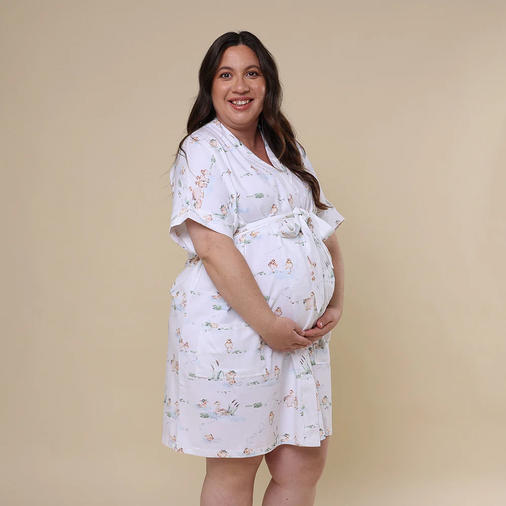 Duck Pond Organic Maternity Robe - Image 3