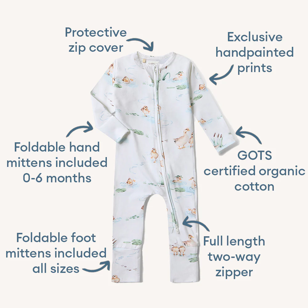 Duck Pond Organic Snugglesuit Convertible Romper - Image 4