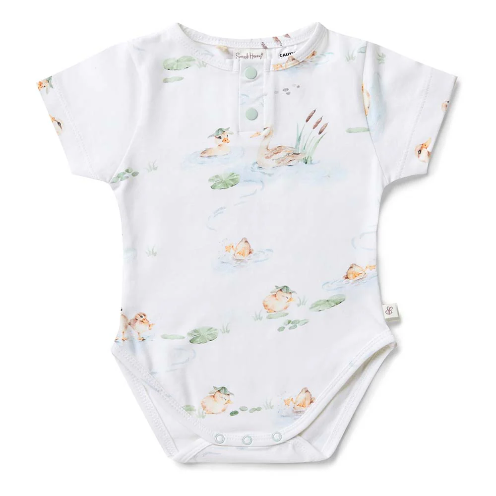 Duck Pond Short Sleeve Organic Bodysuit - Image 2