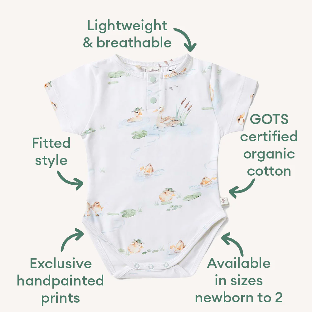 Duck Pond Short Sleeve Organic Bodysuit - Image 4