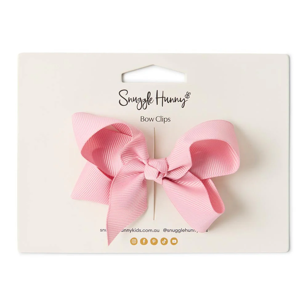 Dusty Pink Bow Hair Clip - Image 4