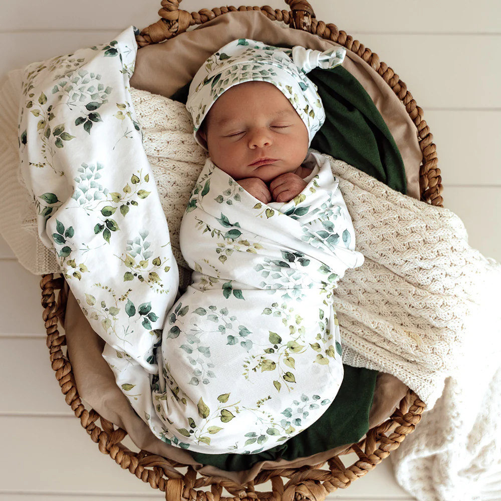 Eden Organic Jersey Wrap & Topknot Set - Image 10