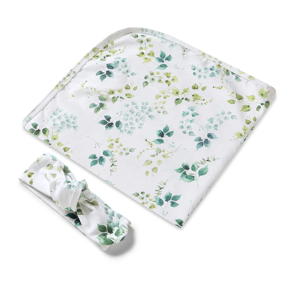 Eden Organic Jersey Wrap & Topknot Set - Image 2