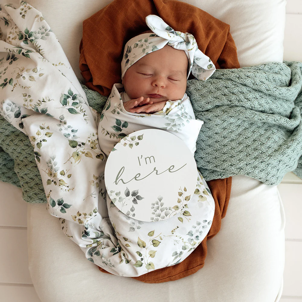 Eden Organic Jersey Wrap & Topknot Set - Image 3