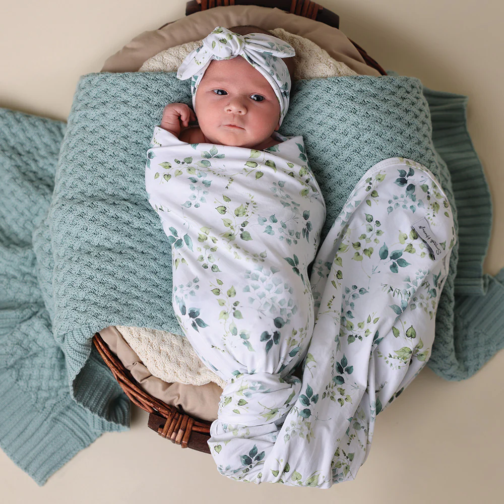 Eden Organic Jersey Wrap & Topknot Set - Image 5