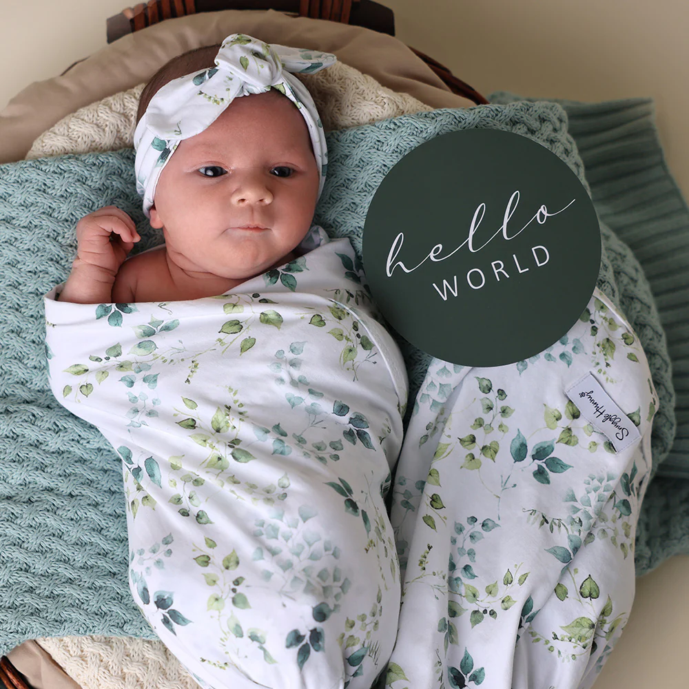 Eden Organic Jersey Wrap & Topknot Set - Image 7