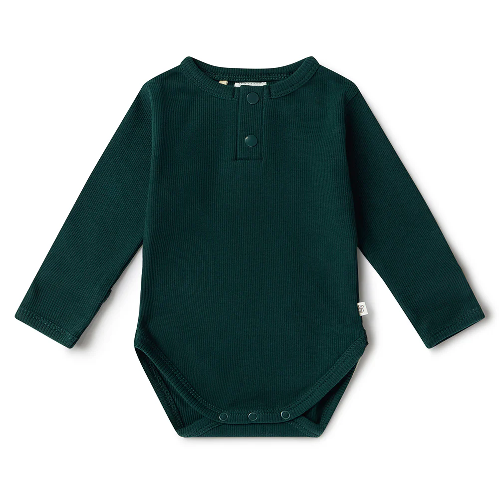 Emerald Long Sleeve Organic Bodysuit - Image 2
