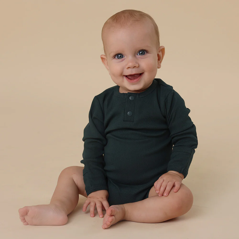 Emerald Long Sleeve Organic Bodysuit - Image 3