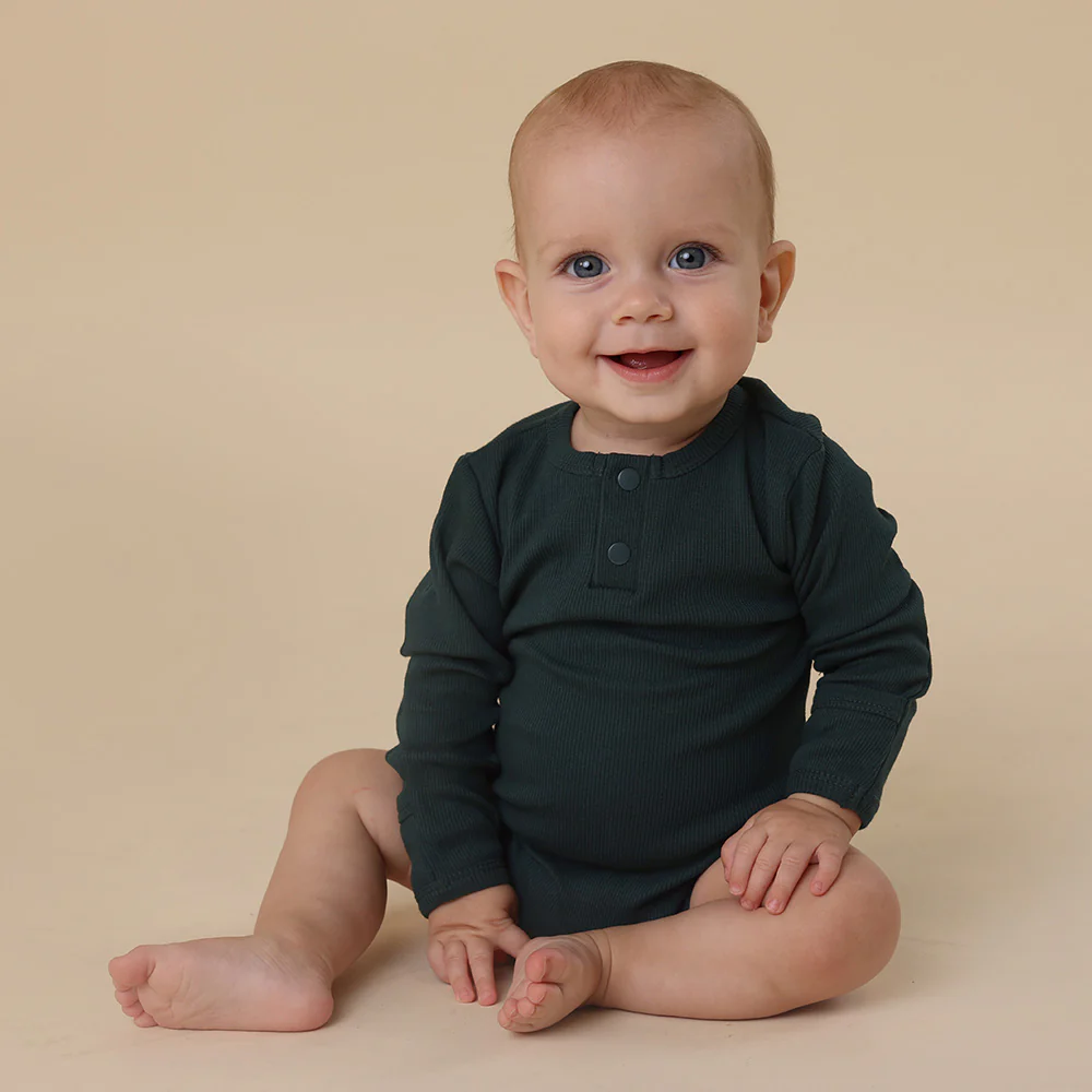 Emerald Long Sleeve Organic Bodysuit - Image 8