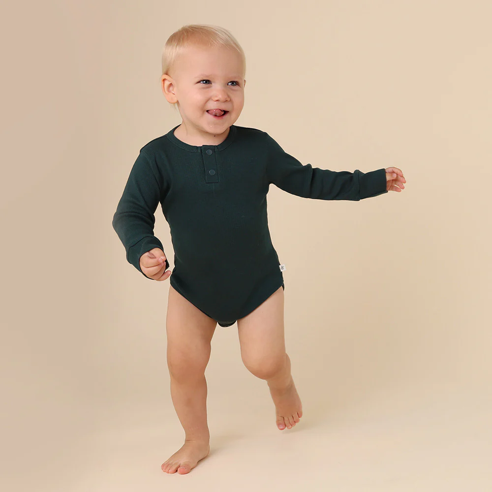 Emerald Long Sleeve Organic Bodysuit - Image 9