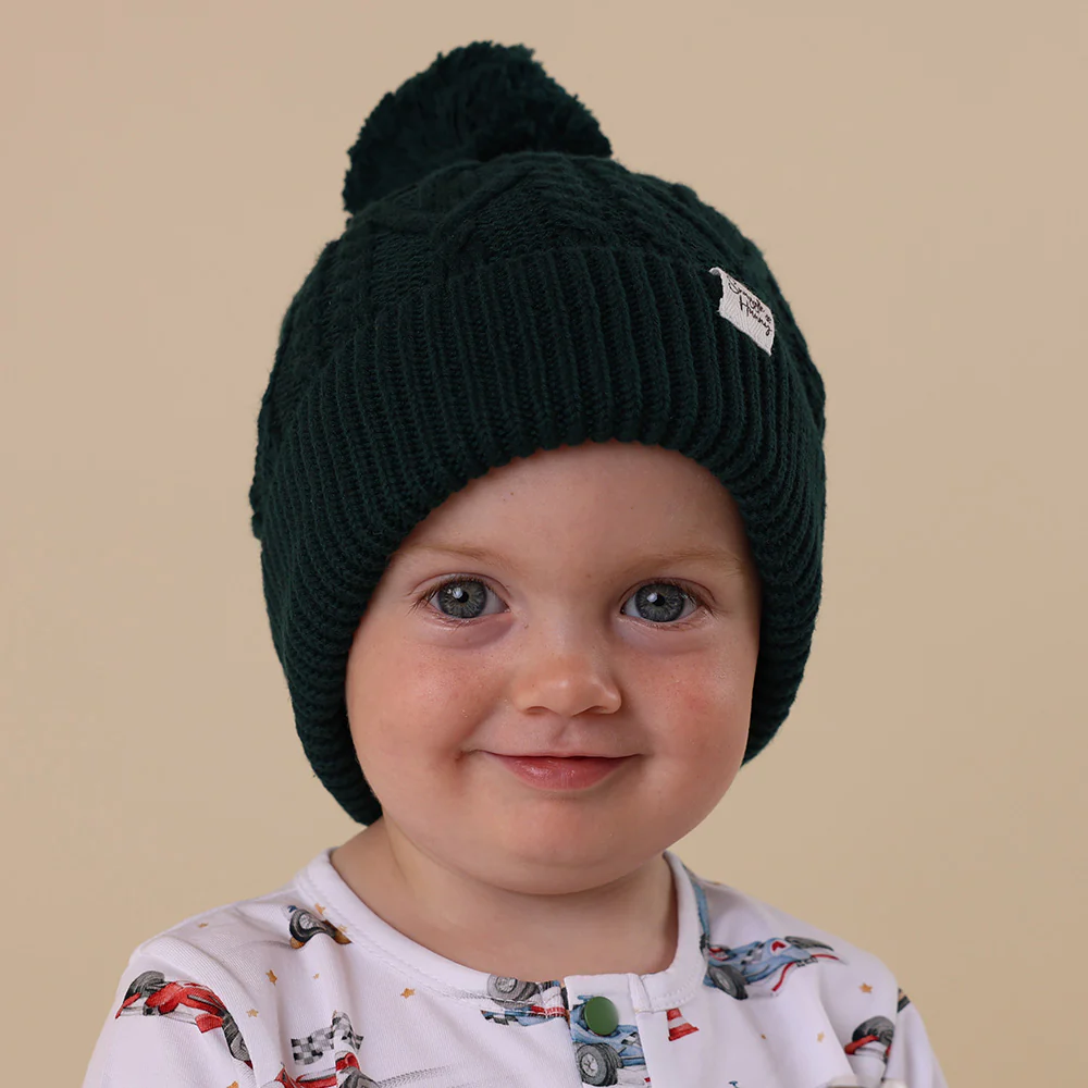 Emerald Organic Baby Knit Beanie - Image 4