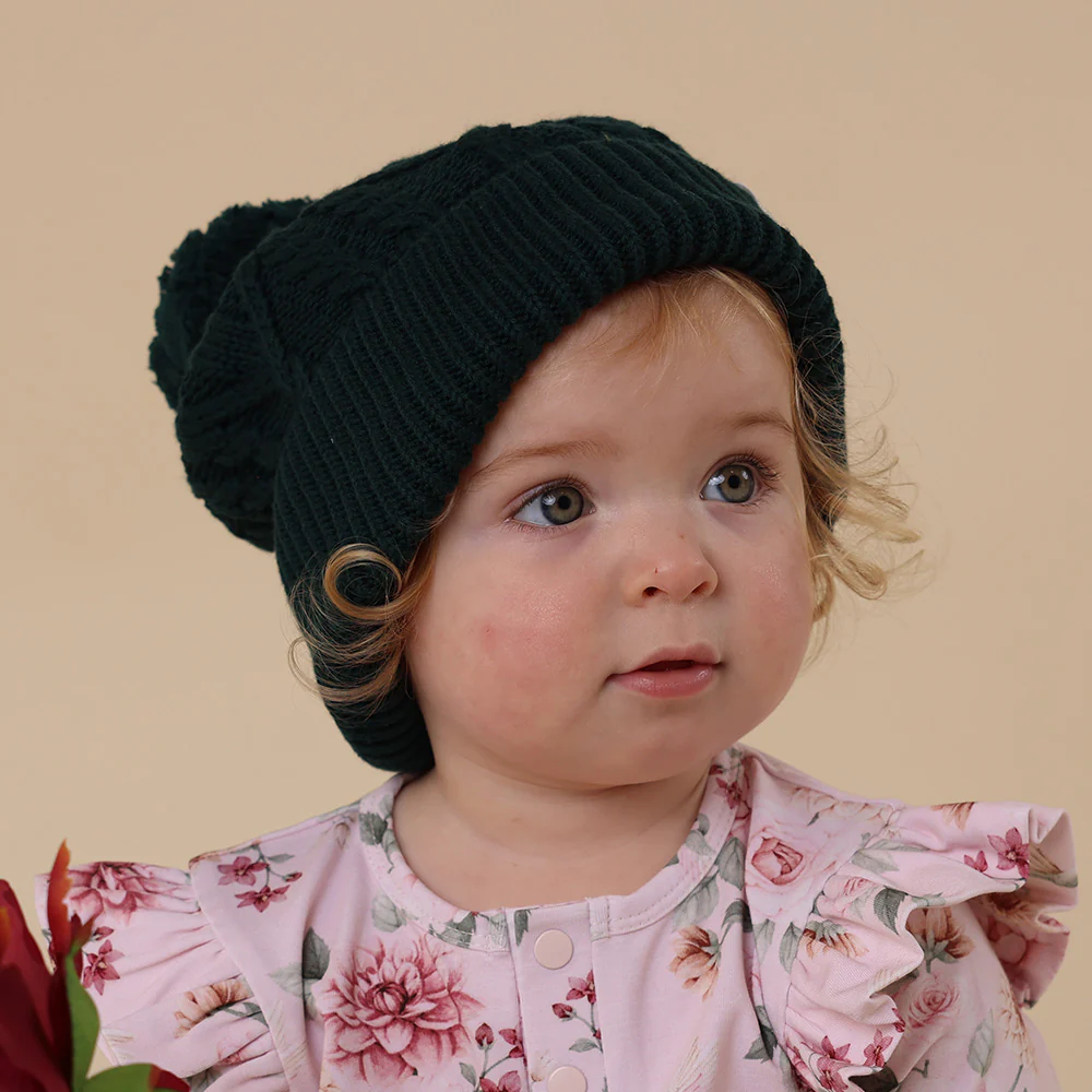 Emerald Organic Baby Knit Beanie - Image 7