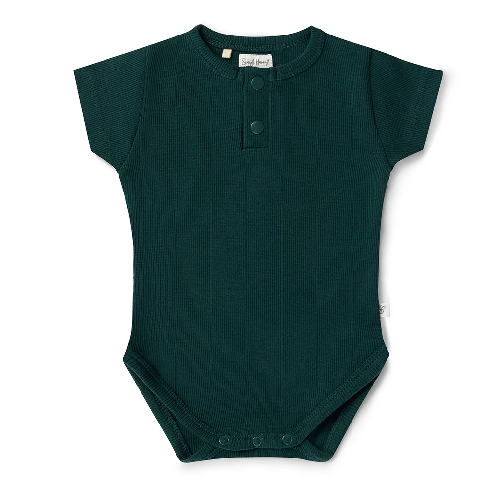 Emerald Short Sleeve Organic Bodysuit - Image 2