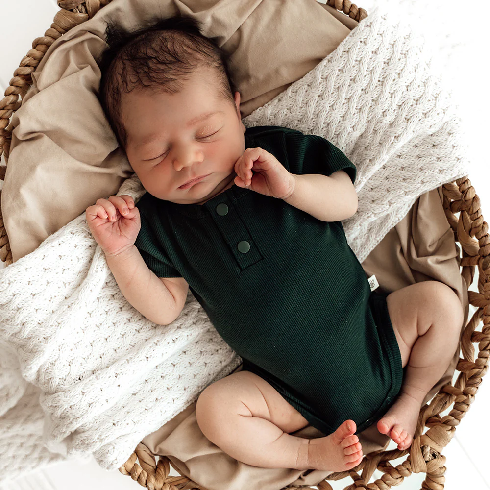 Emerald Short Sleeve Organic Bodysuit - Image 3