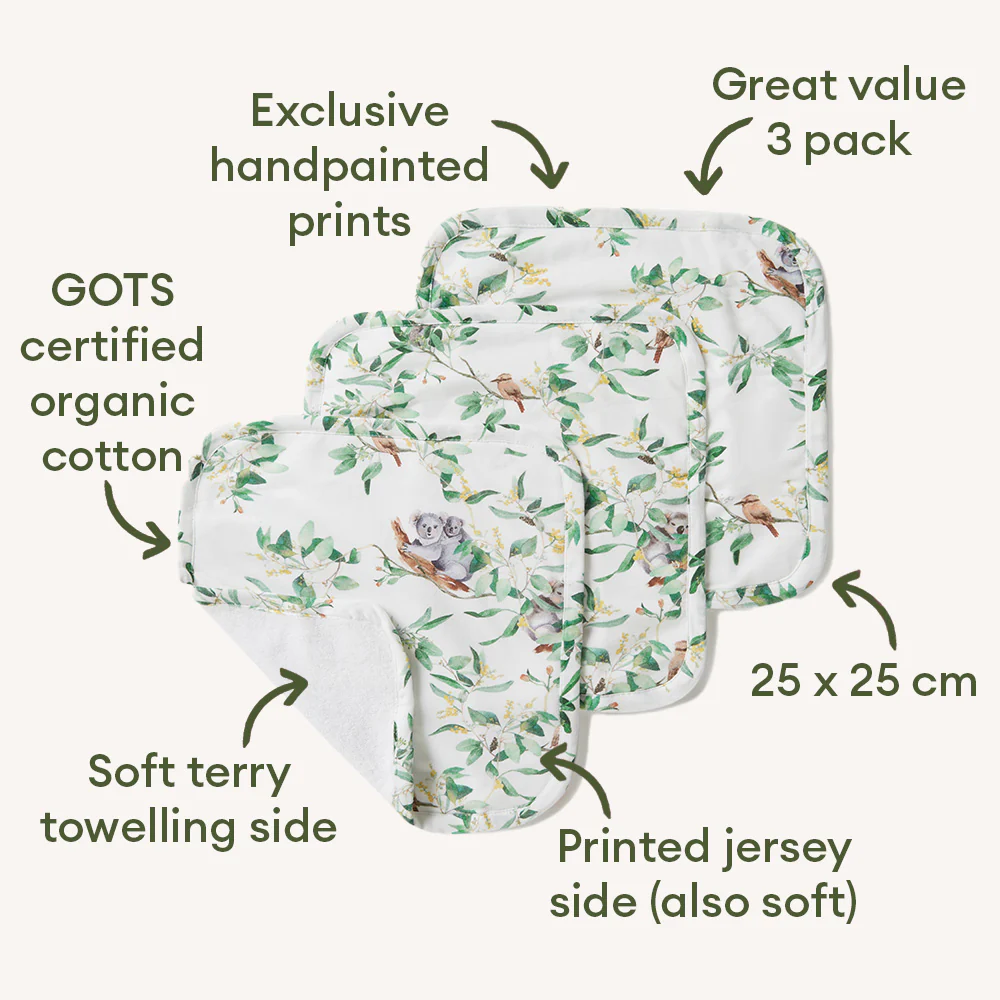 Eucalypt Organic Wash Cloths - 3 Pack - Image 3