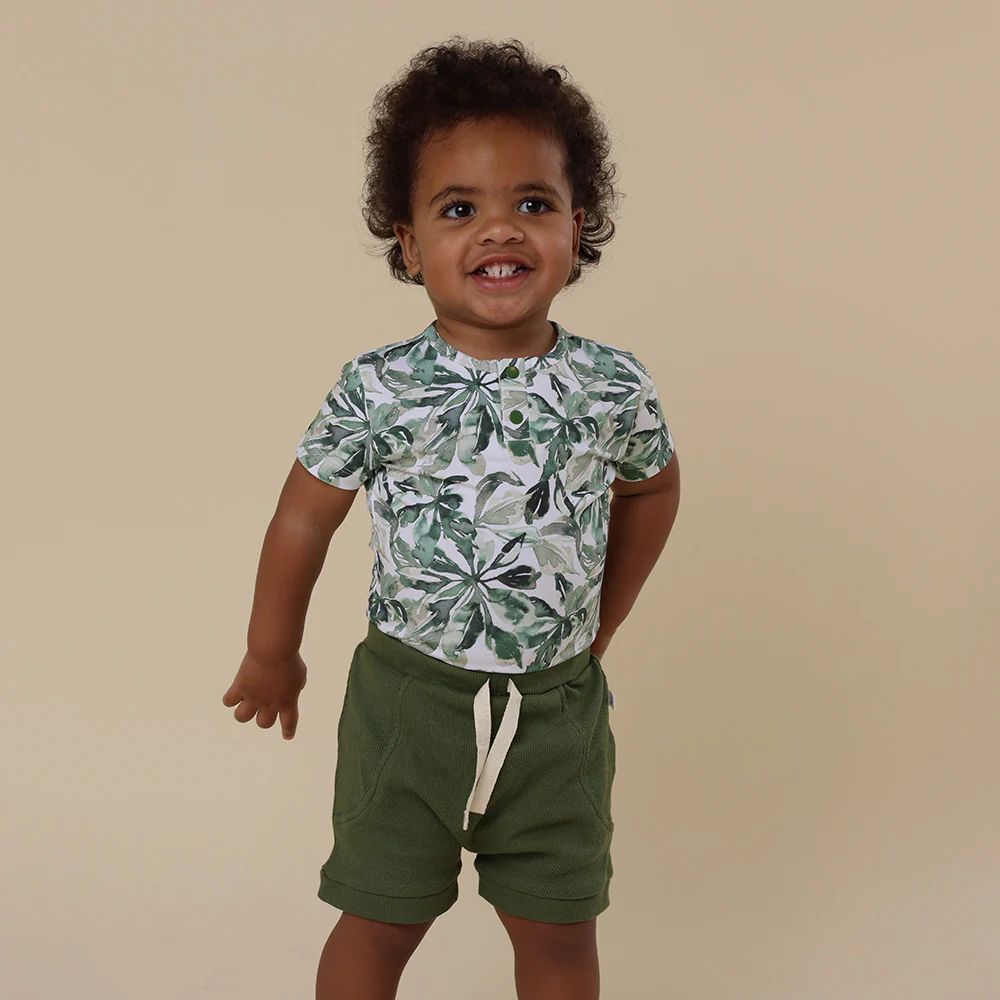 Evergreen Short Sleeve Organic Bodysuit - Image 3