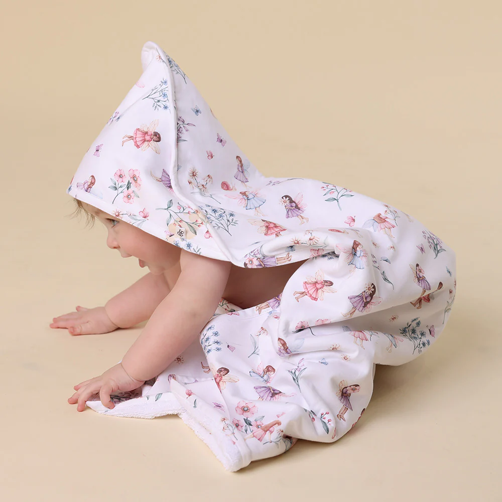 Fairy Garden Organic Baby Towel & Wash Cloth Set - Image 4
