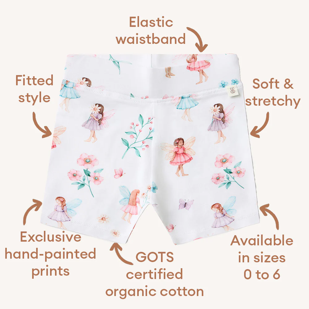 Fairy Garden Organic Bike Shorts - Image 5