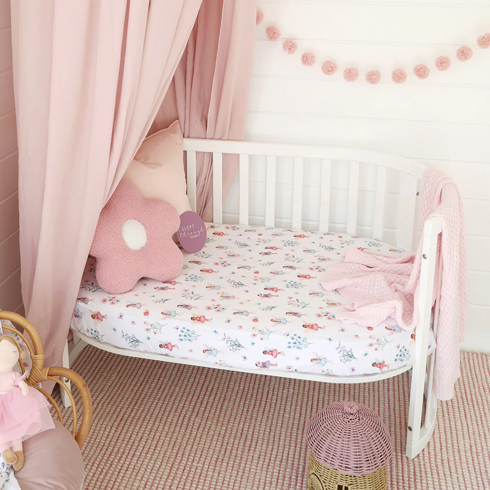 Fairy Garden Organic Fitted Cot Sheet - Image 3