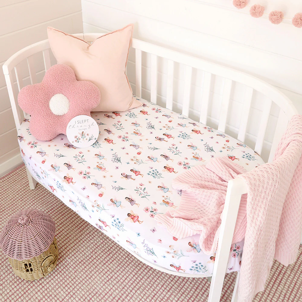 Fairy Garden Organic Fitted Cot Sheet - Image 4