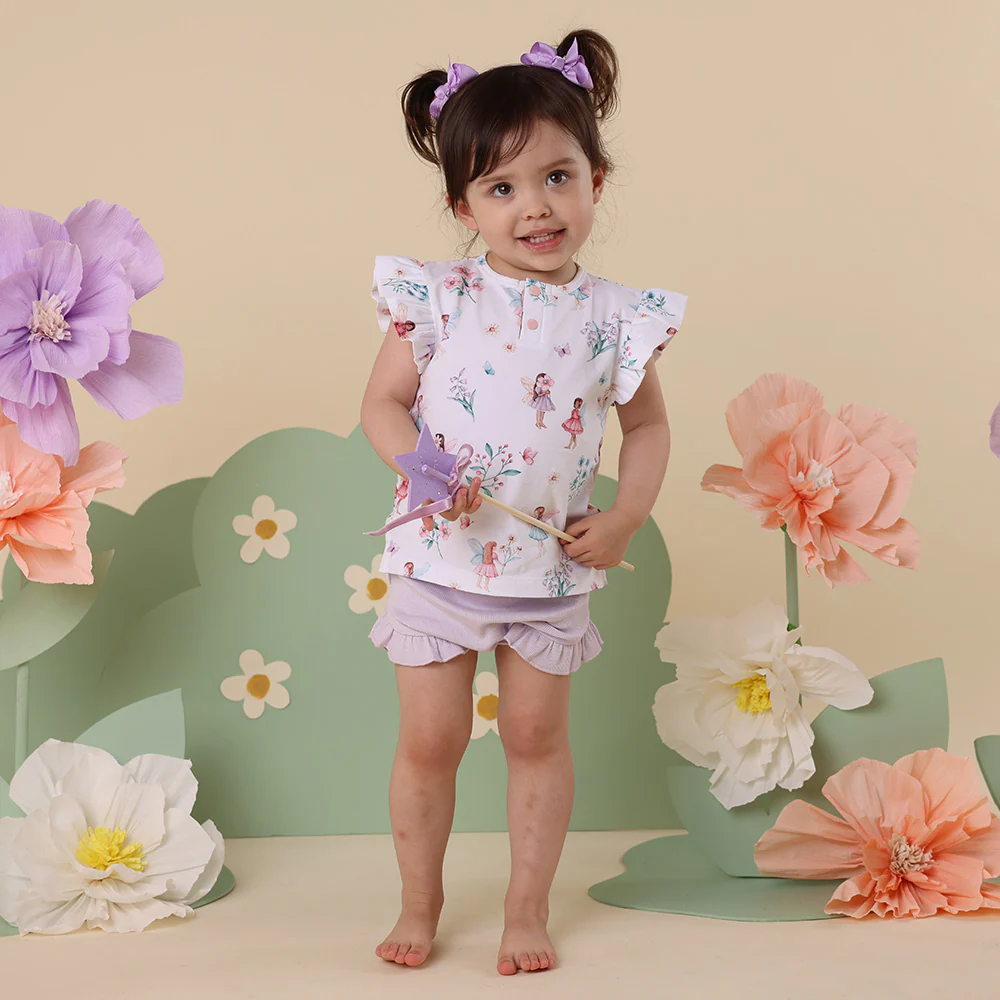 Fairy Garden Organic Short Sleeve Top with Frill - Image 7