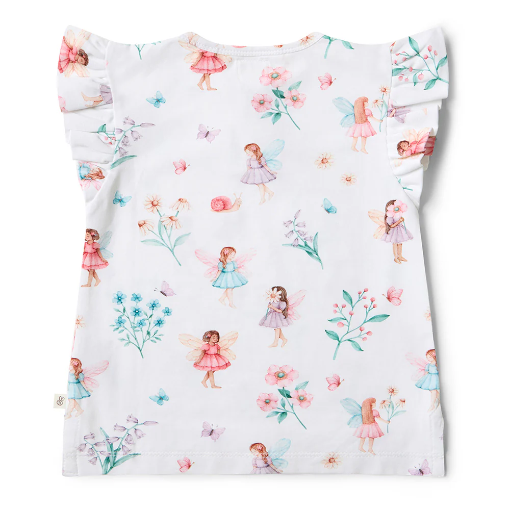 Fairy Garden Organic Short Sleeve Top with Frill - Image 8