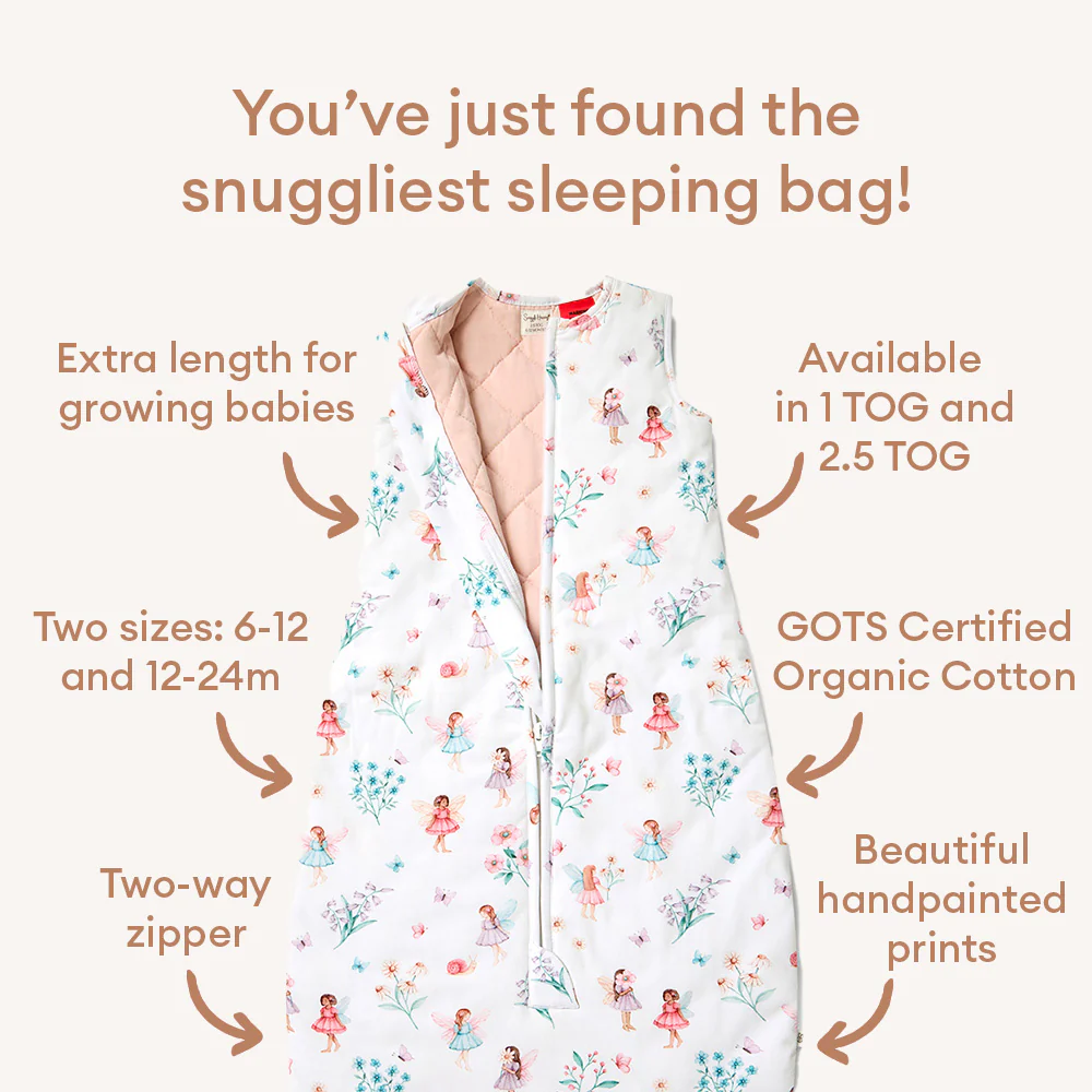 Fairy Garden Organic Sleeping Bag 1.0 TOG - Image 4