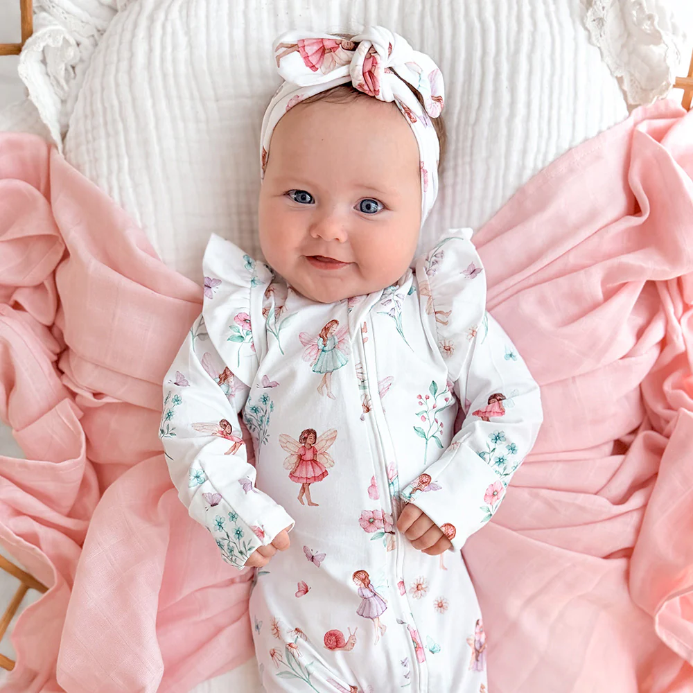 Fairy Garden Organic Snugglesuit Convertible Romper - Image 5