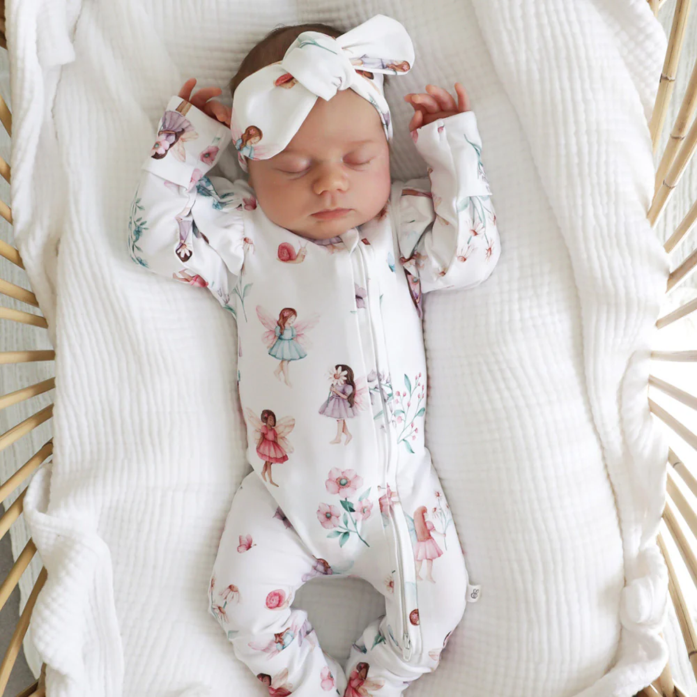 Fairy Garden Organic Snugglesuit Convertible Romper - Image 7