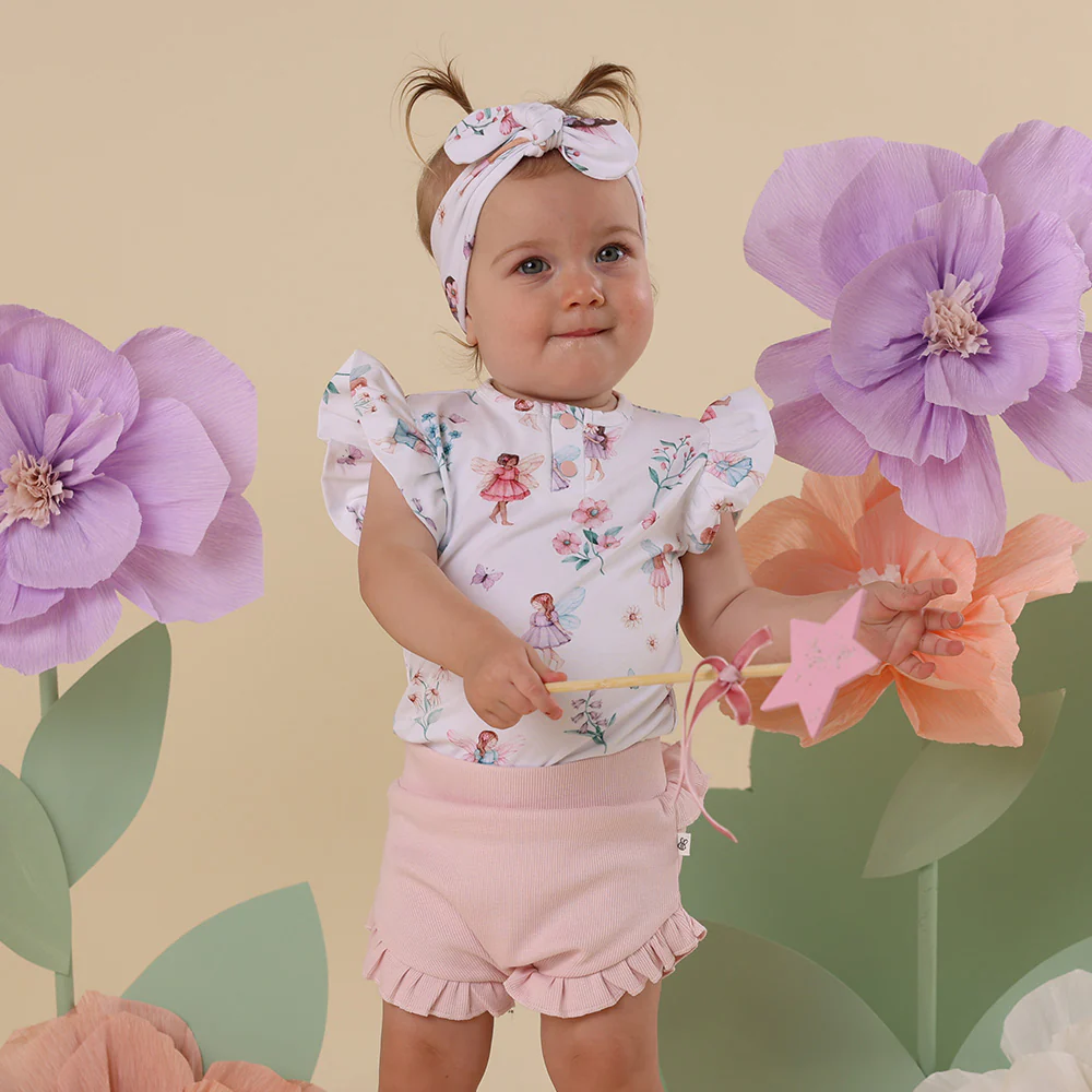 Fairy Garden Short Sleeve Organic Bodysuit with Frill - Image 10