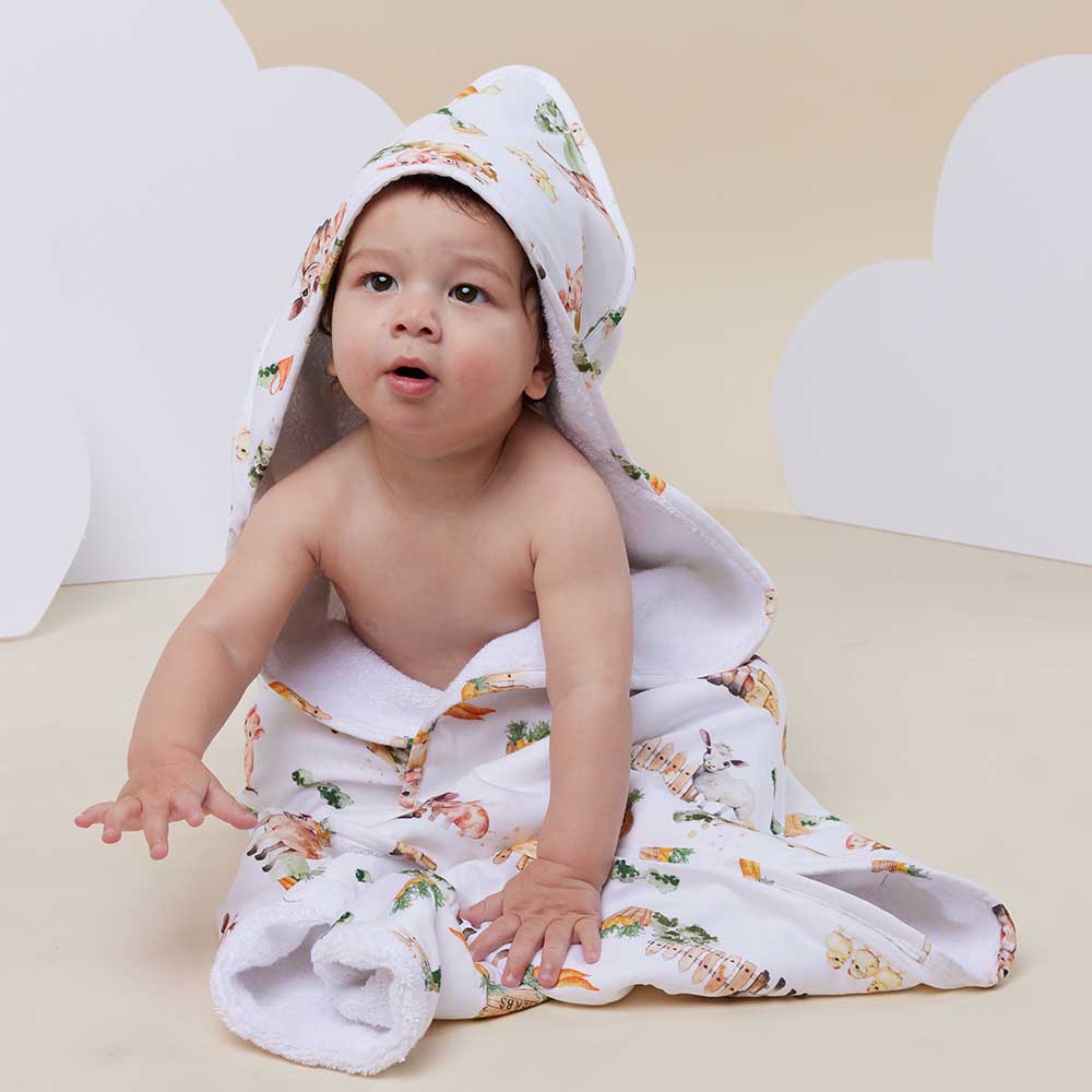 Farm Organic Baby Towel & Wash Cloth Set - Image 3