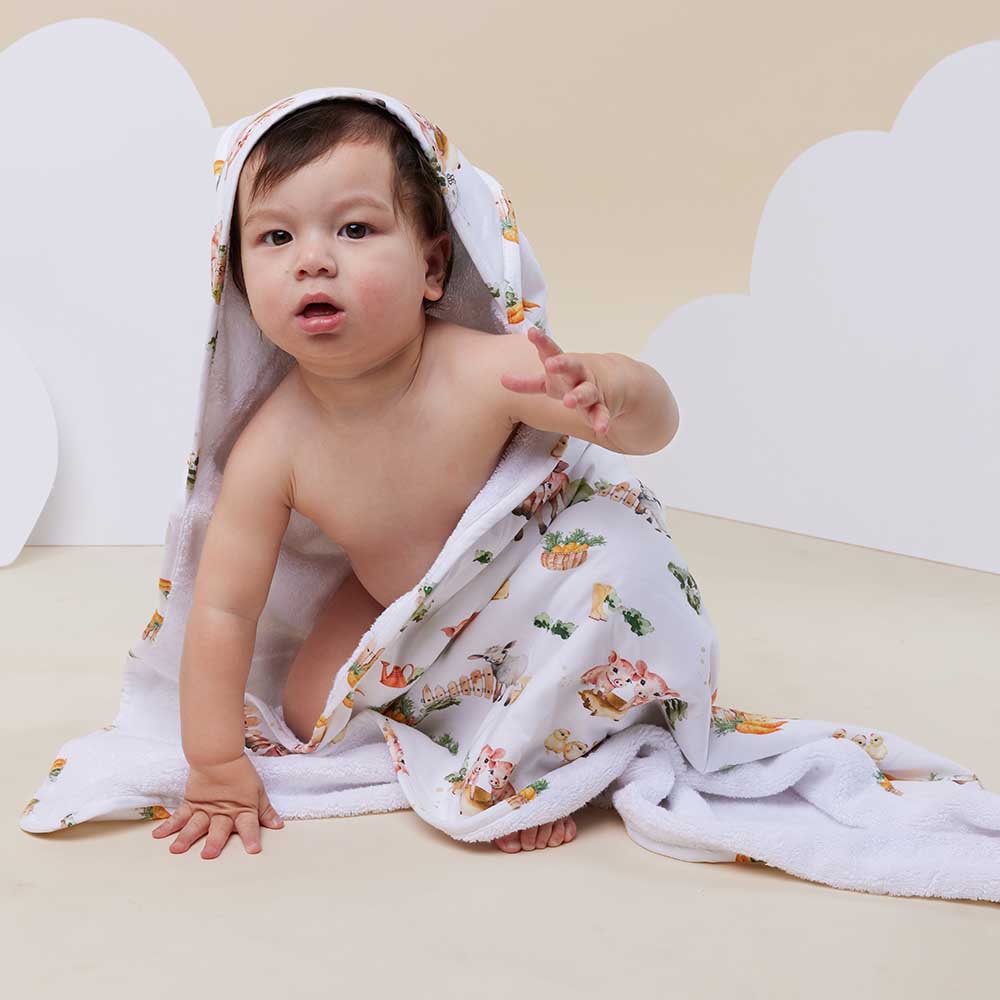 Farm Organic Baby Towel & Wash Cloth Set - Image 4