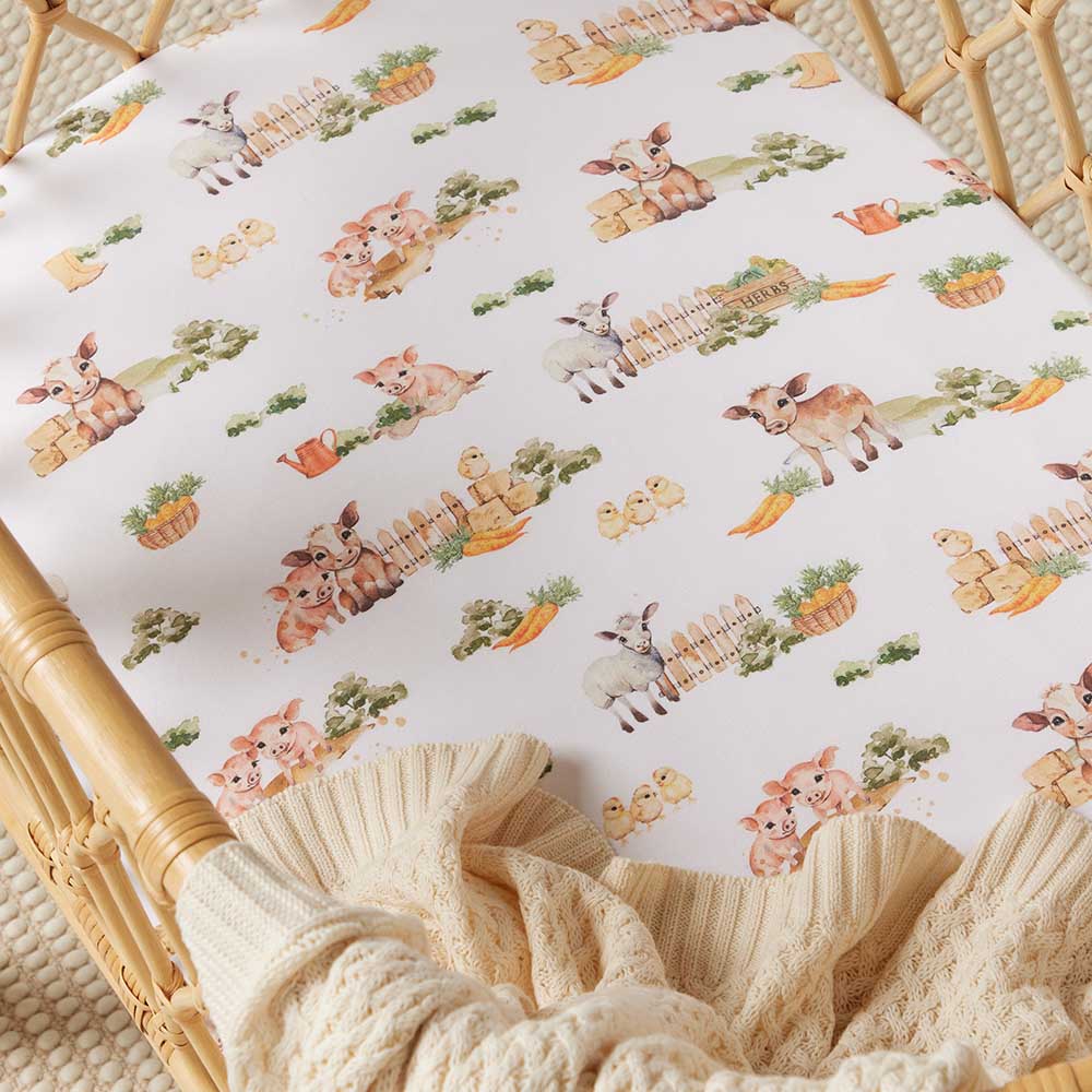 Farm Organic Bassinet Sheet / Change Pad Cover - Image 2