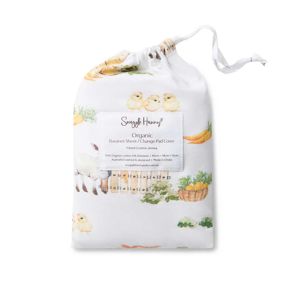 Farm Organic Bassinet Sheet / Change Pad Cover - Image 4