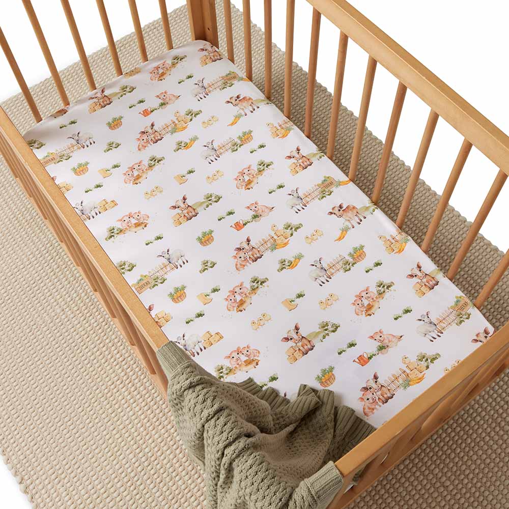 Farm Organic Fitted Cot Sheet - Image 3