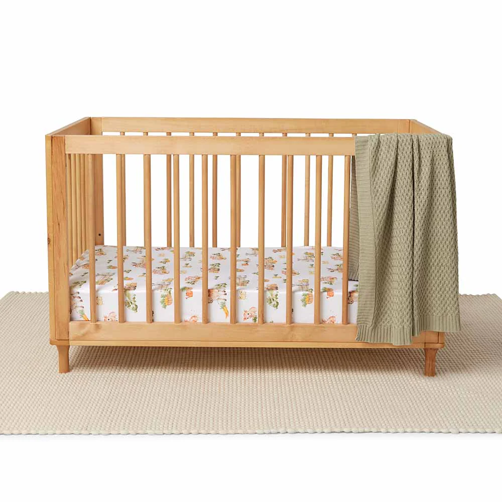 Farm Organic Fitted Cot Sheet - Image 4